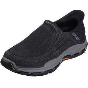Skechers Casual Loafers Slip-In Men’s Black Grey Non-Slip